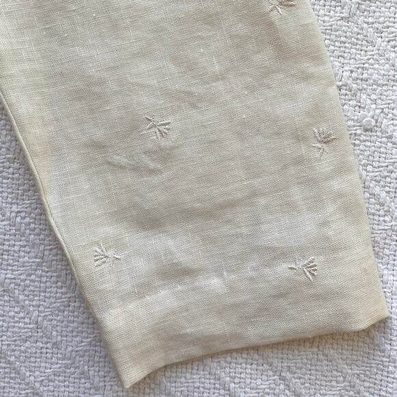 HW New York 100% Linen Embroidered Cream Jacket Top Shell Buttons Size 8 - Picture 9 of 9